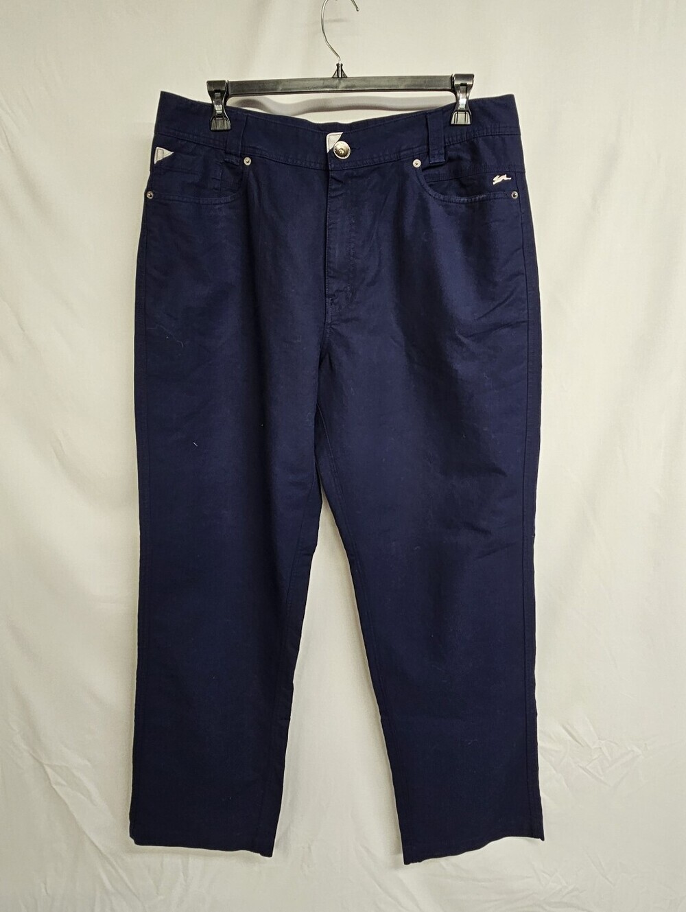 A. Tiziano Deep Navy Blue Pants Size 38 Men's 100% Cotton